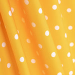 Popeline Flamenca à pois 7mm Jaune/Blanc - Ribes y Casals