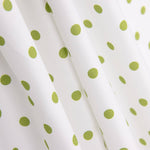 Popeline Flamenca à pois 7mm Blanc/Citron vert - Ribes y Casals