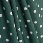 Popeline Flamenca à pois 7mm Vert foncé/Blanc - Ribes y Casals