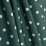 Popeline Flamenca à pois 7mm Vert foncé/Blanc - Ribes y Casals