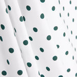 Popeline Flamenca à pois 7mm Blanc/Vert foncé - Ribes y Casals