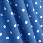 Popeline Flamenca à pois 7mm Bleu/Blanc - Ribes y Casals