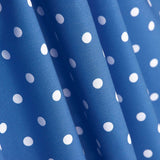 Popeline Flamenca à pois 7mm Bleu/Blanc - Ribes y Casals