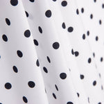 Popeline Flamenca à pois 7mm Blanc/Noir - Ribes y Casals