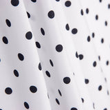 Popeline Flamenca à pois 7mm Blanc/Noir - Ribes y Casals