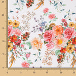 Popeline Flamenca imprimé floral blanc - Ribes y Casals