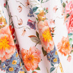 Popeline Flamenca imprimé floral blanc - Ribes y Casals