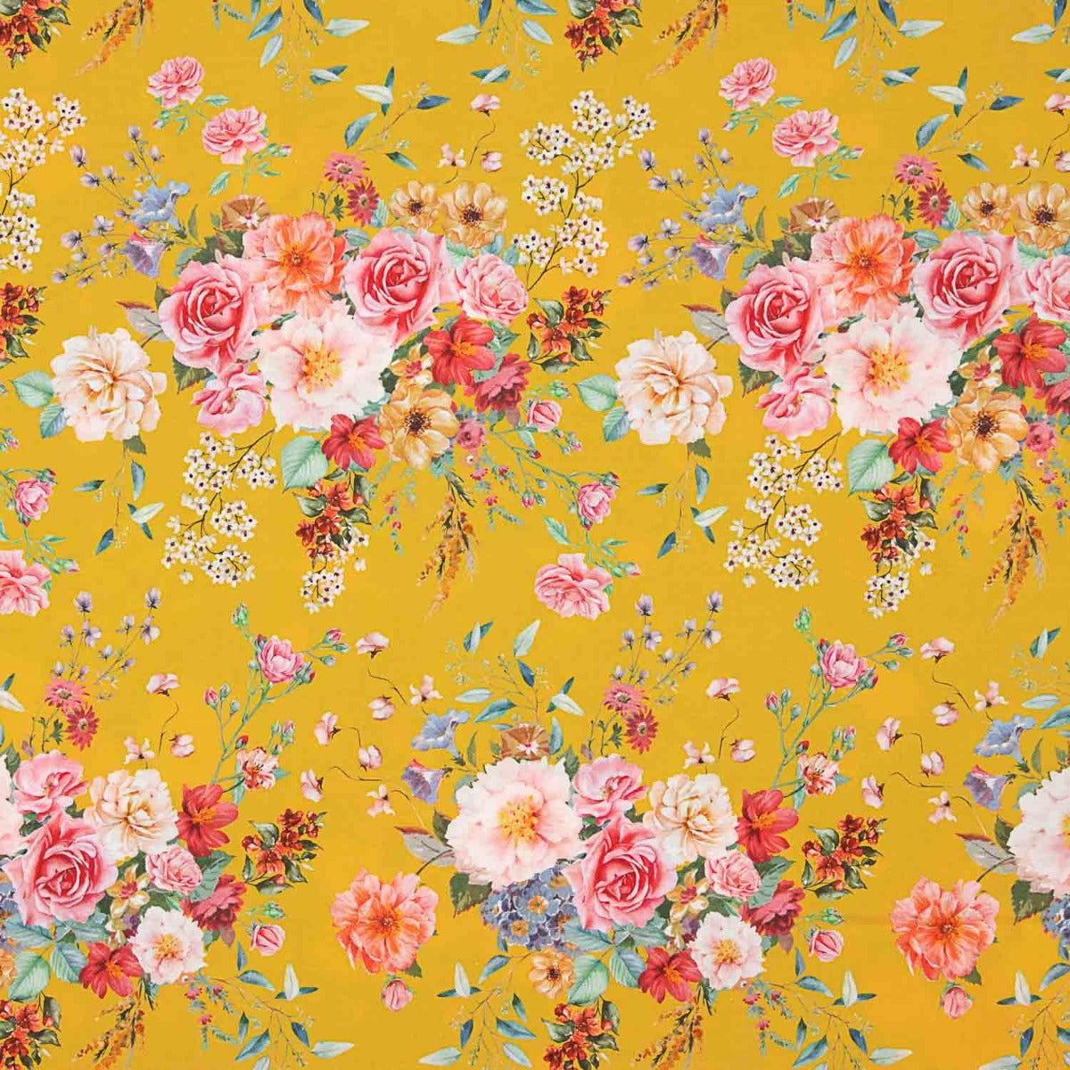 Popeline Flamenca imprimé floral Albero - Ribes y Casals