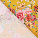 Popeline Flamenca imprimé floral Albero - Ribes y Casals