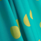 Popeline Flamenca à pois 3cm Turquoise/Jaune - Ribes y Casals