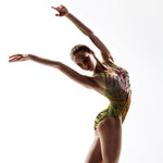 Tissu Lycra Velours imprimé zèbre holographique tons orange - Ribes y Casals