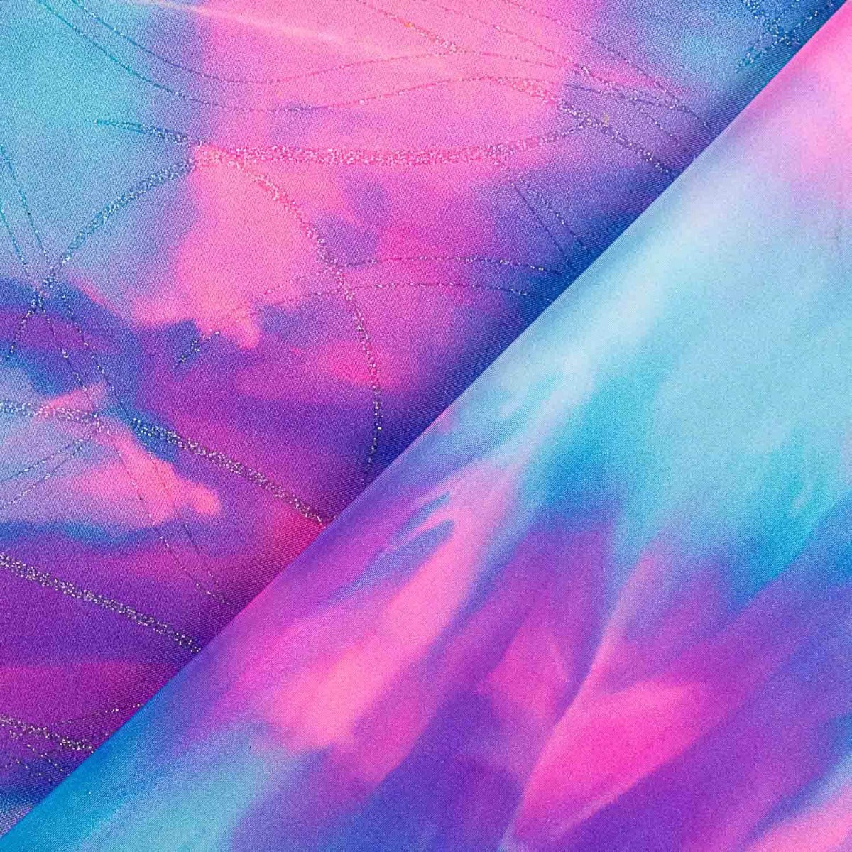 Tissu Lycra Tie-Dye avec Lurex Lilas - Ribes y Casals