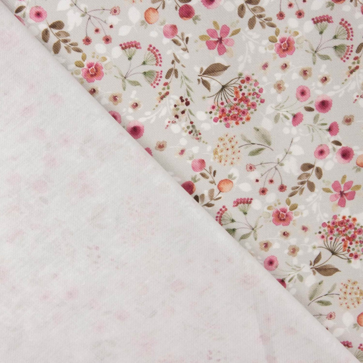 Coton viyella gris « Dream Flowers » - Ribes y Casals