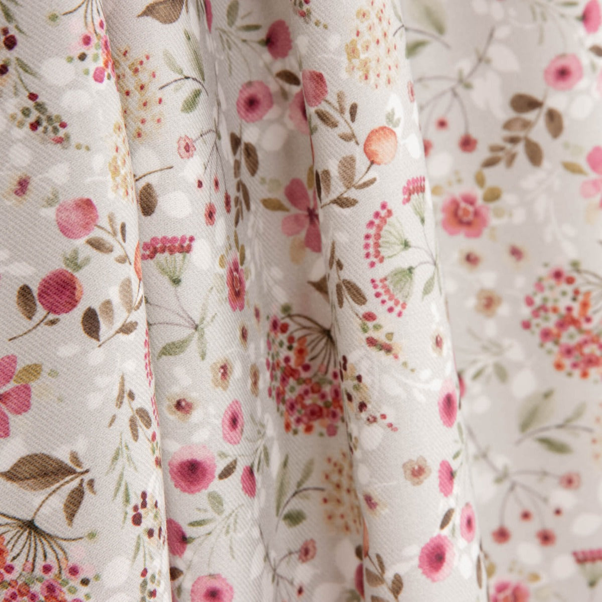 Coton viyella gris « Dream Flowers » - Ribes y Casals