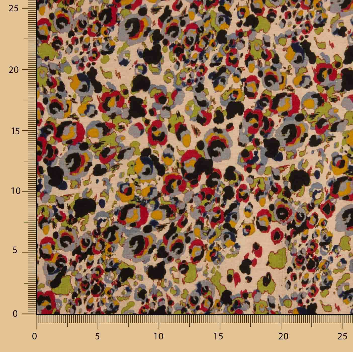 Jersey de viscose à imprimé animalier artistique multicolore - Ribes y Casals