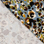 Maille en viscose à imprimé animal abstrait bleu - Ribes y Casals