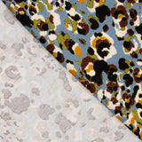 Maille en viscose à imprimé animal abstrait bleu - Ribes y Casals