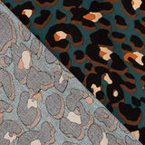 Viscose à imprimé léopard, couleur pétrole - Ribes y Casals