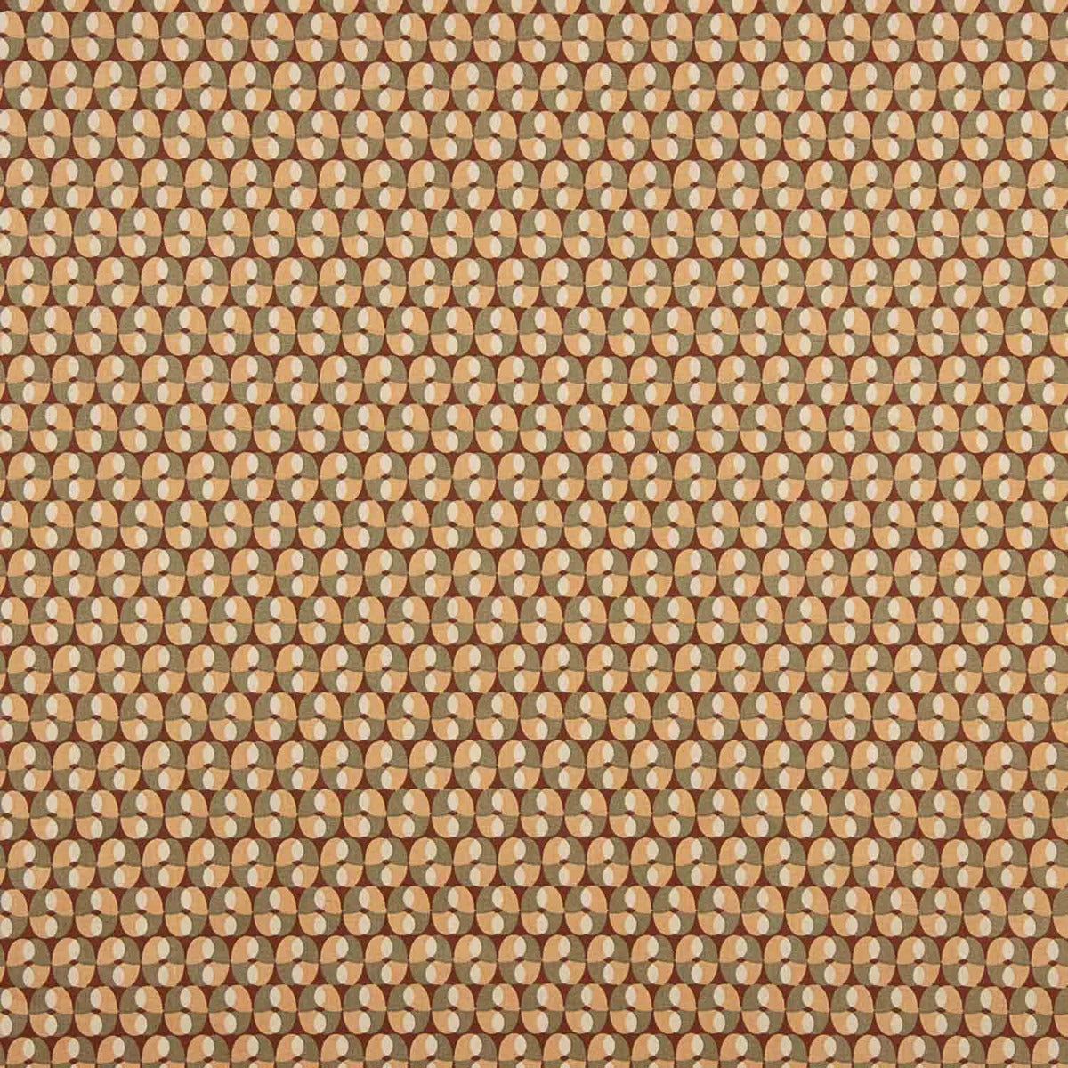 Percale Coton Rétro Kaki-Rose - Ribes y Casals