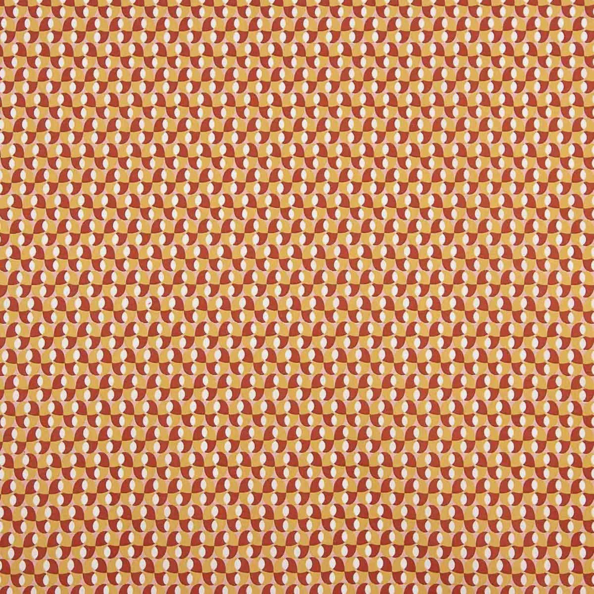 Percale Coton Rétro Ocre-Rose - Ribes y Casals