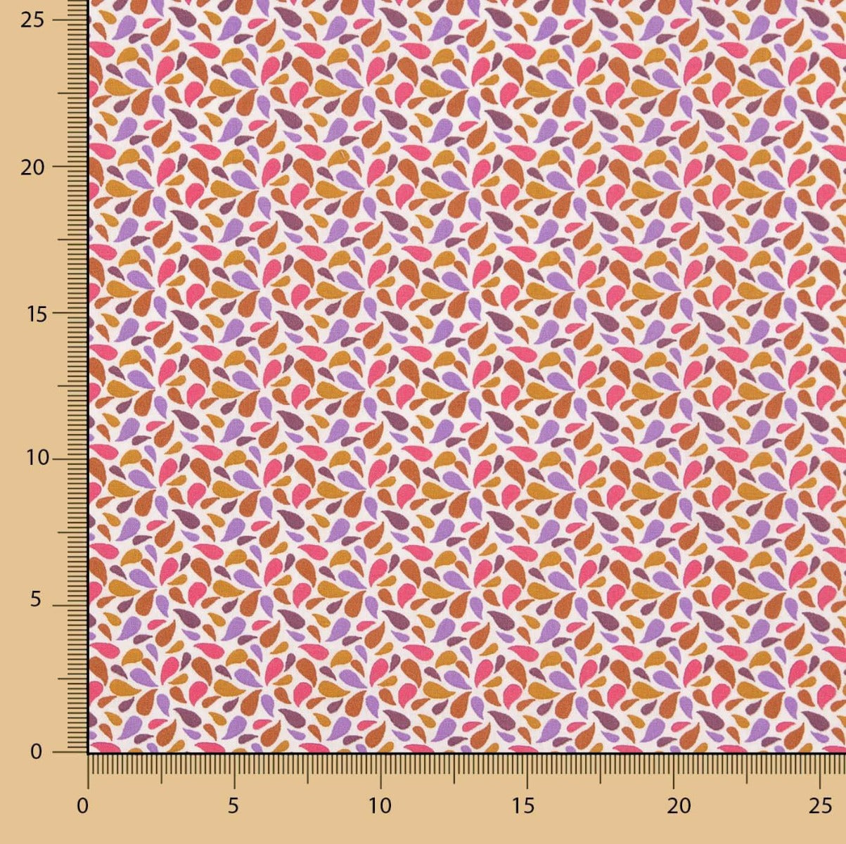 Percale Coton Pétales Caramel - Ribes y Casals