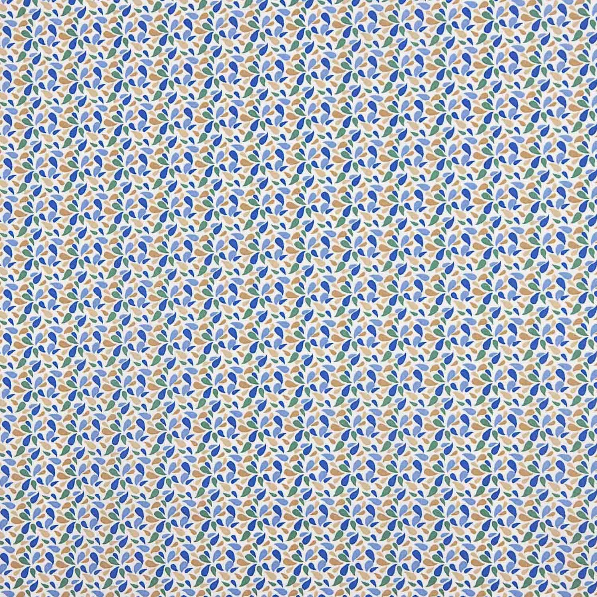 Percale Coton Pétales Bleu-Vert - Ribes y Casals