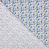 Retal Percal Algodón Pétalos Azul-Verde 130x148 cm - Ribes y Casals