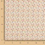 Percale Coton Pétales Kaki-Rose - Ribes y Casals