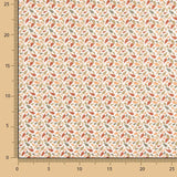 Percale Coton Pétales Kaki-Rose - Ribes y Casals