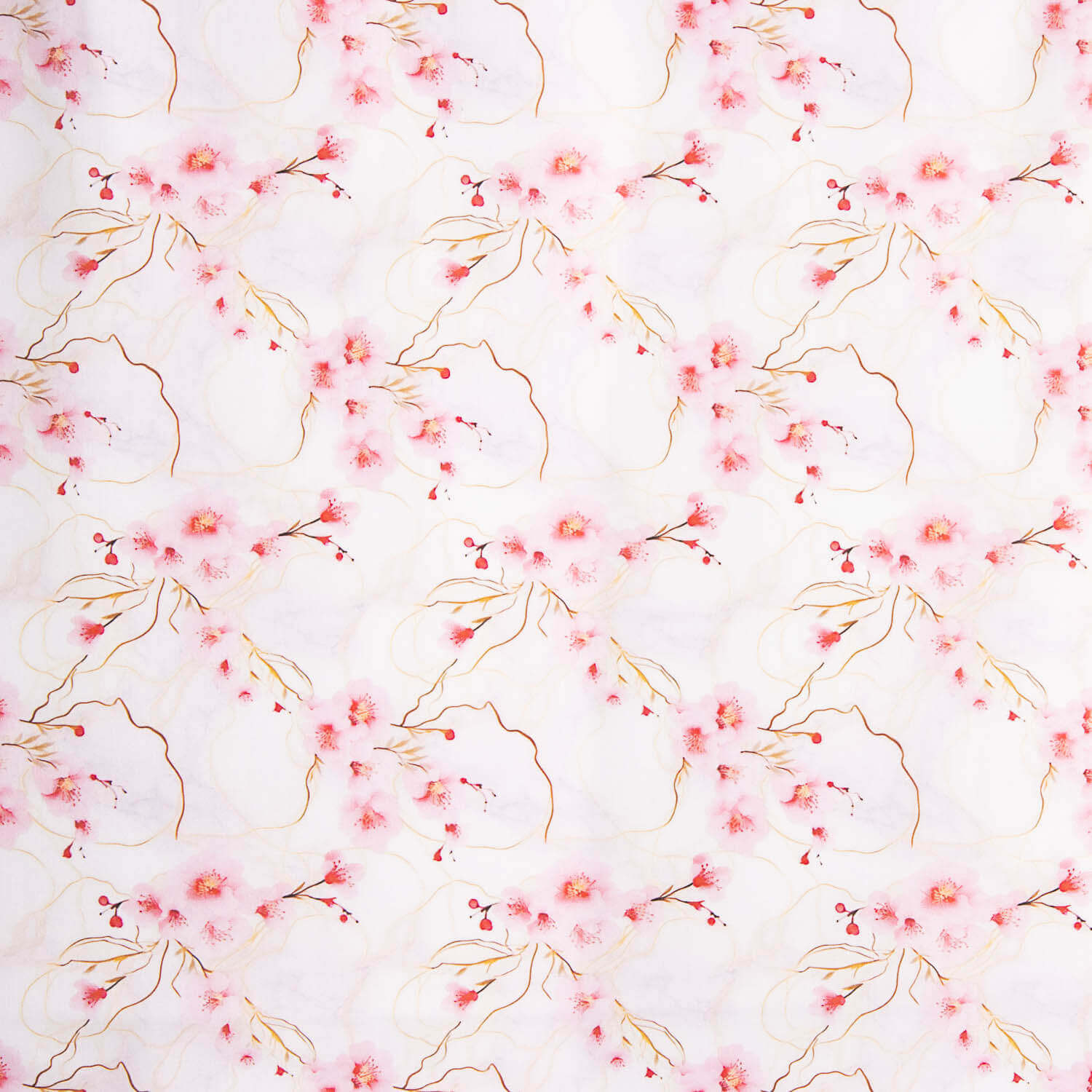 Popeline de coton imprimée Sakura Aquarelle - Ribes y Casals