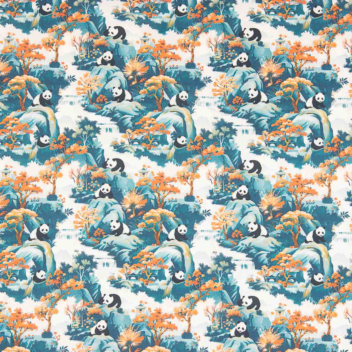 Popeline de coton imprimée pandas - Ribes y Casals