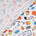 Popeline de coton imprimée Ustensiles médicaux - Ribes y Casals