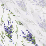 Popeline de coton imprimée fleurs lavande - Ribes y Casals