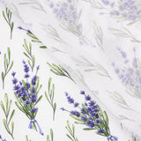 Popeline de coton imprimée fleurs lavande - Ribes y Casals