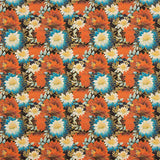 Popeline de coton imprimée fleurs orientales - Ribes y Casals