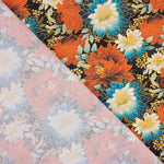 Popeline de coton imprimée fleurs orientales - Ribes y Casals