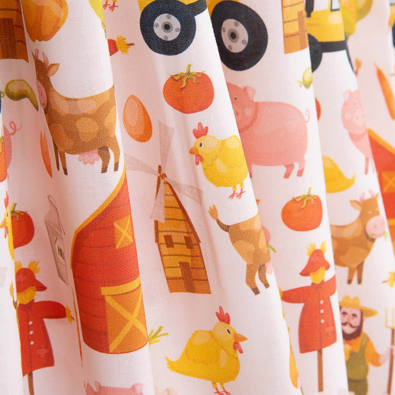 Popeline de coton imprimée Ferme pour enfants - Ribes y Casals