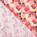 Popeline de coton imprimée fleurs aquarelle rose - Ribes y Casals