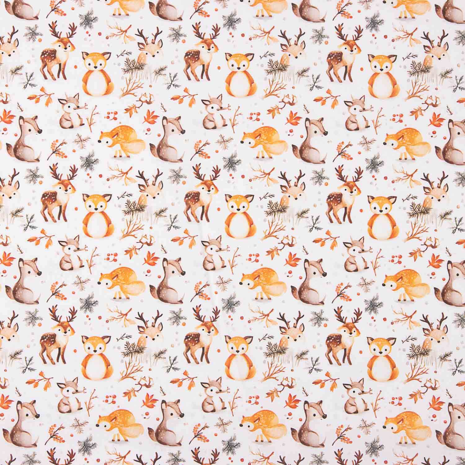 Popeline de Coton Imprimée Forêt Enchantée - Ribes y Casals