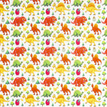 Popeline de Coton Imprimée Dinosaures Enfant - Ribes y Casals