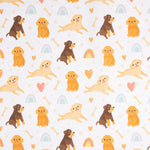 Popeline de Coton Imprimée Chiots Enfant - Ribes y Casals