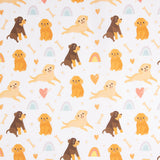 Popeline de Coton Imprimée Chiots Enfant - Ribes y Casals