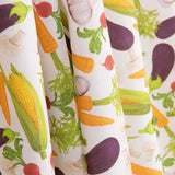 Popeline de coton imprimée légumes - Ribes y Casals