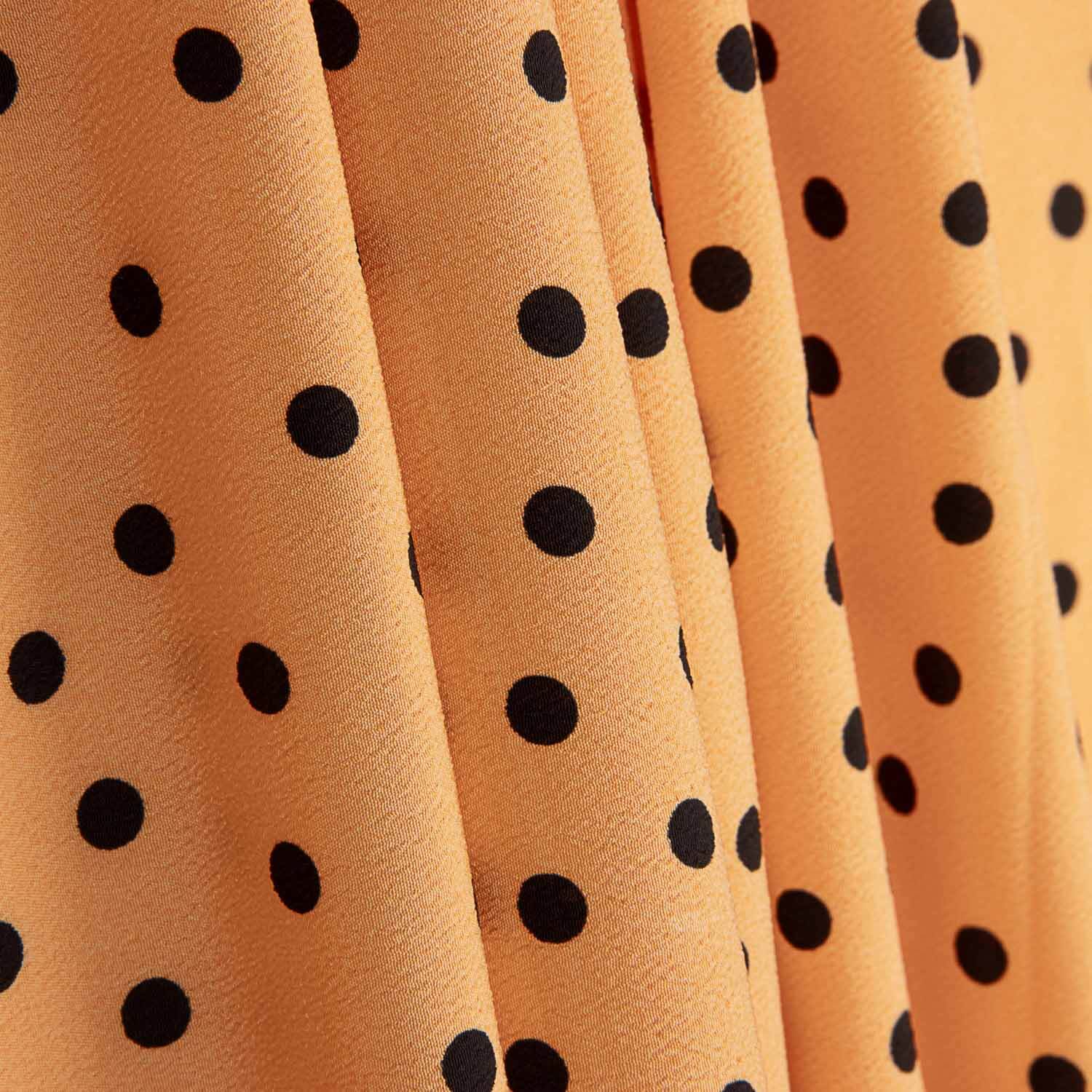 Koshibo à pois 7 mm Papaye / Noir - Ribes y Casals