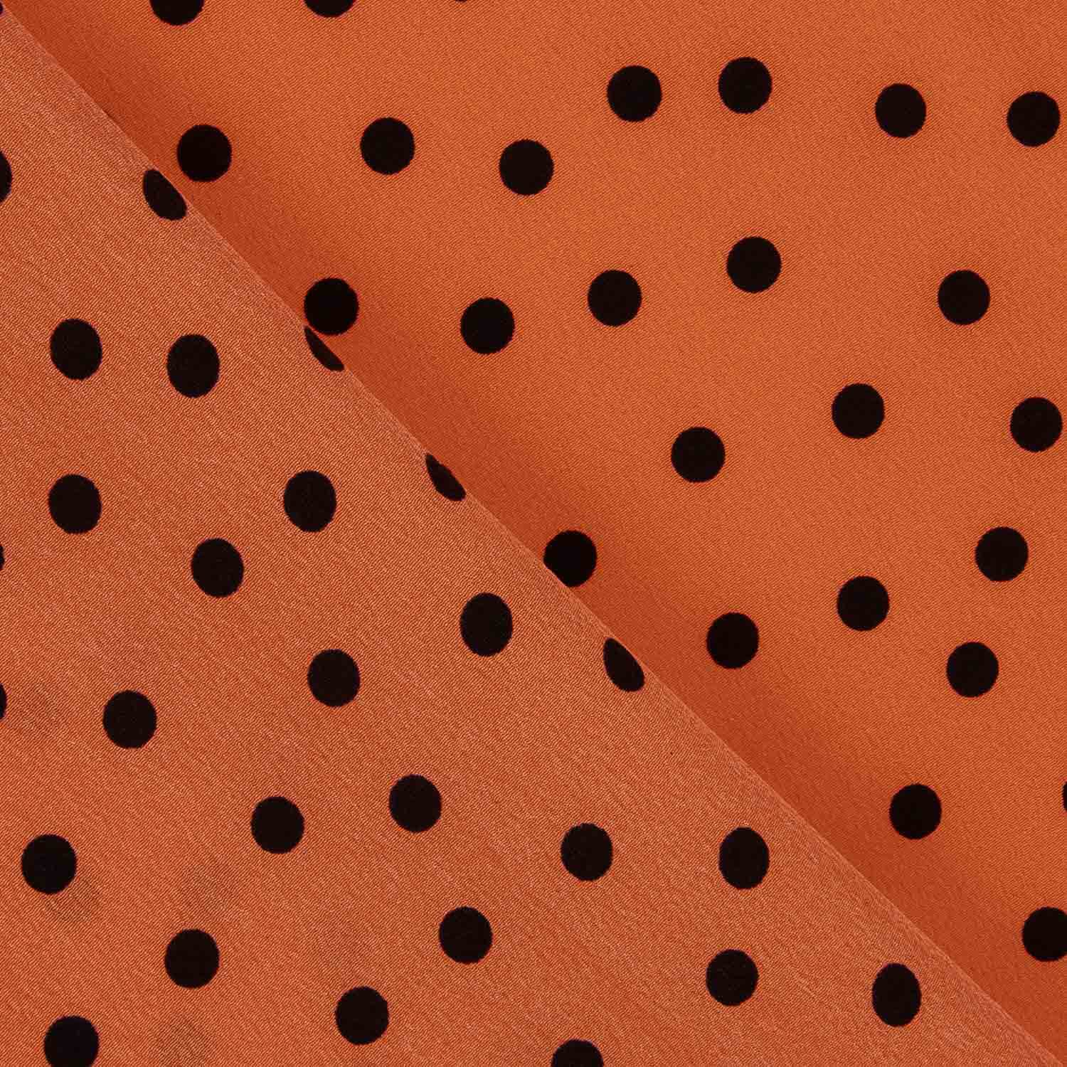 Koshibo à pois 7 mm Orange brûlé / Noir - Ribes y Casals