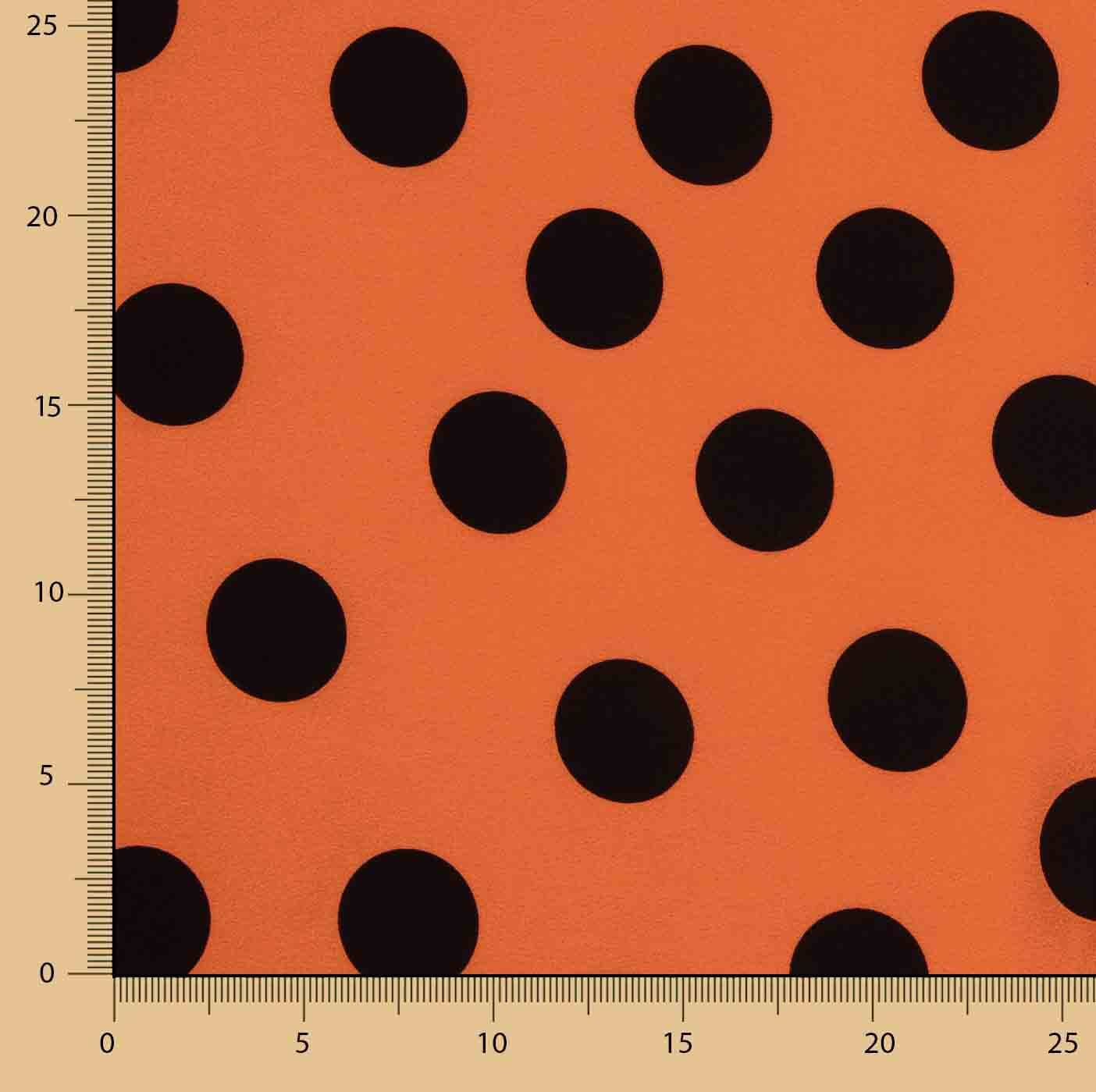 Koshibo à pois 33 mm Orange brûlé / Noir - Ribes y Casals