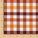 Toile à carreaux multicolores orange - Ribes y Casals