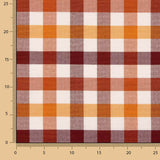 Toile à carreaux multicolores orange - Ribes y Casals