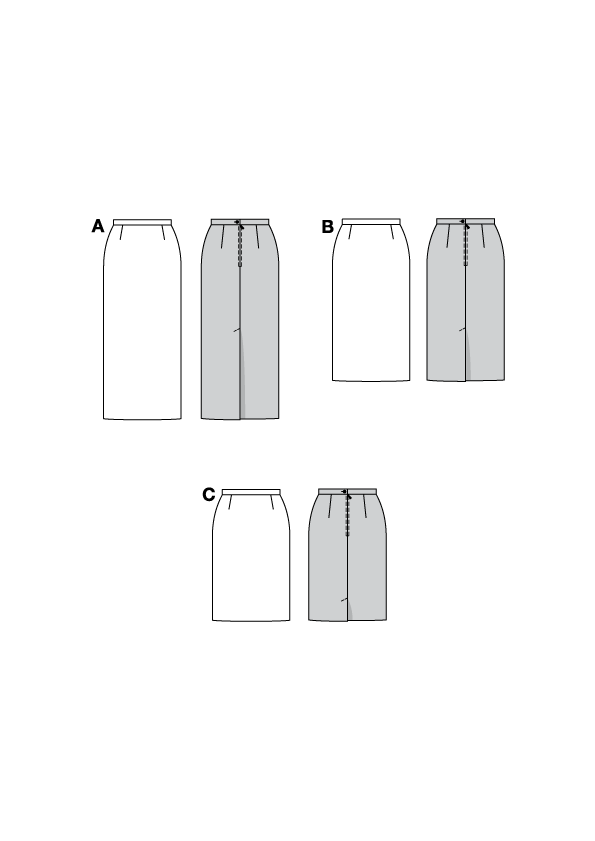 Patron de Couture Burda 8765 Jupe - Ribes y Casals