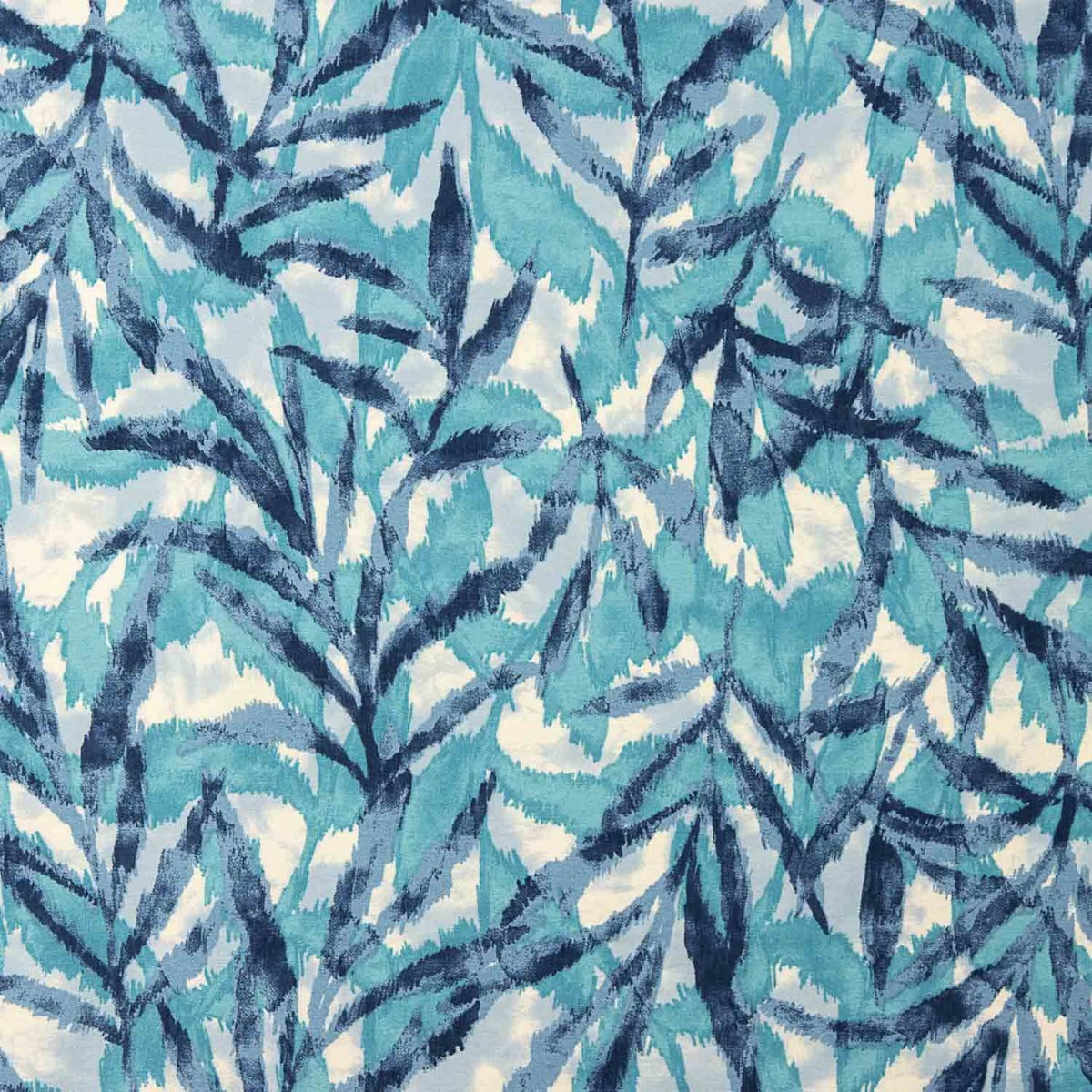 Crêpe de viscose bleu Jungle Chic - Ribes y Casals